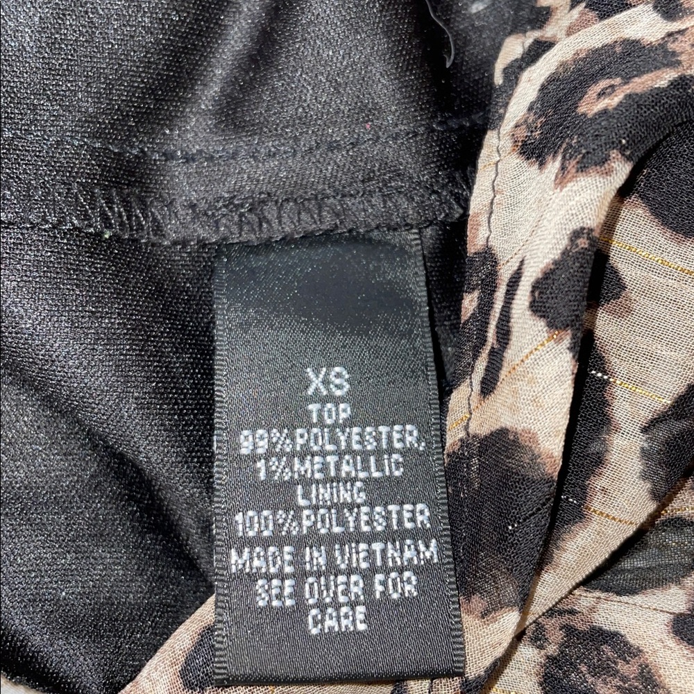 Leopard Print Cold Shoulder Top - image 8